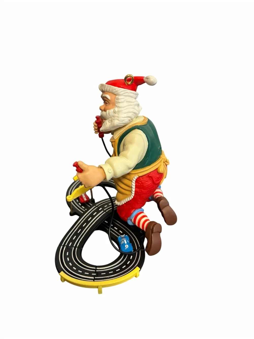 Hallmark Keepsake 2007 Toymaker Santa Ornament Slot Car Racing Figure Eight Box